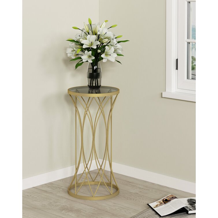 Pedestal plant store table